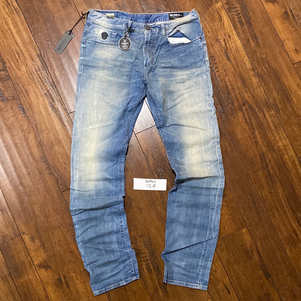 NWT Buffalo David Bitton Sample Ash-X Skinny Light Wash Denim Jeans #B184
